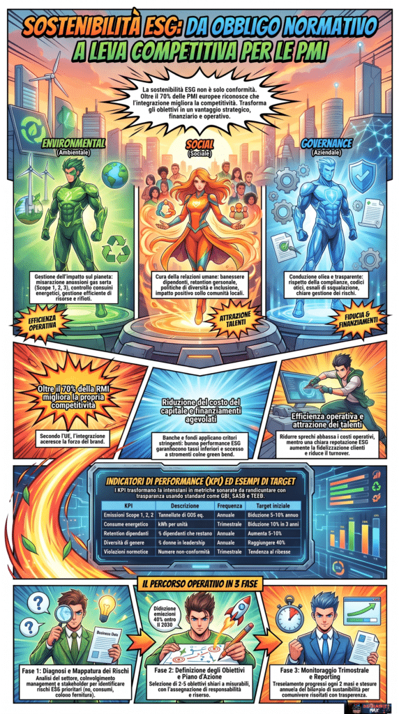 sostenibilità esg come leva competitiva infografica